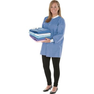 SafeWear Hipster Jacket, Small, Deep Blue, 45 g/m2 SMS, AAMI Level 2, 12/Pk, 8101-A thumbnail 19