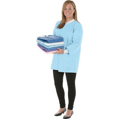 SafeWear Hipster Jacket, Small, Soft Blue, 45 g/m2 SMS, AAMI Level 2, 12/Pk, 8104-A thumbnail 16