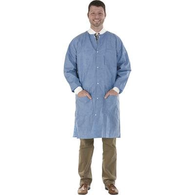 SafeWear High Performance Lab Coat, Deep Blue, Small, SMS, 3 Pockets, Snap Front, 12/Pk, 8107-A thumbnail 16