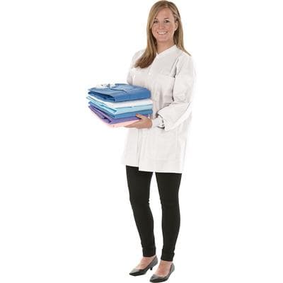 SafeWear Hipster Jacket, Medium, White Frost, 45 g/m2 SMS, AAMI Level 2, 12/Pk, 8105-B thumbnail 16