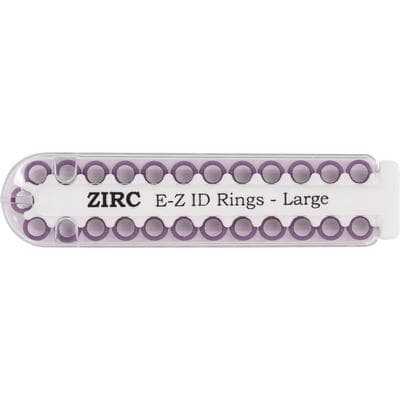 Zirc E-Z ID Instrument Rings, Large, 1/4", Plum, Refill Pack of 25, 70Z200-E thumbnail 8