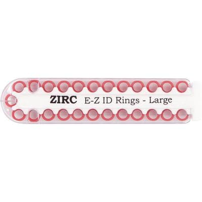 Zirc E-Z ID Instrument Rings, Large, Red, 1/4", 25/Pk, 70Z200M thumbnail 7