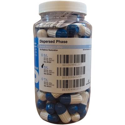 Zenith Premium Dispersed Phase Amalgam Alloy Capsules, 2 Spill, 600 mg, Fast Set, 500/Jar, 61025 thumbnail 10