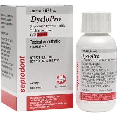 Septodont DycloPro Dyclonine Hydrochloride Topical Anesthetic Solution USP 0.5%, 1 fl oz Jar, 99510 thumbnail 16