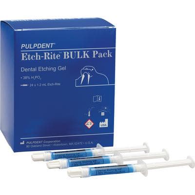 Etch-Rite Dental Etching Gel, 38% Phosphoric Acid, Blue, Thixotropic, Bulk Pack, 1.2 mL Syringe, 24/Pk, ET-24 thumbnail 25