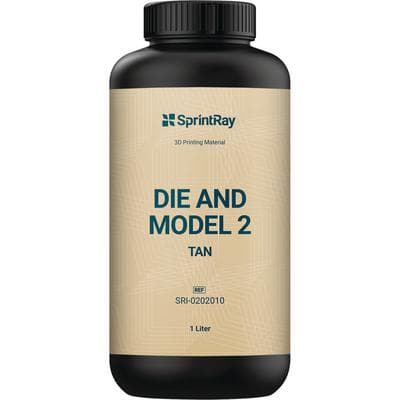 SprintRay Die & Model 2 3D Printing Resin, Tan, 1 kg Bottle thumbnail 7