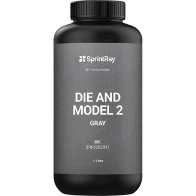 SprintRay Die & Model 2 3D Printing Resin, Gray, 1 kg Bottle thumbnail 7