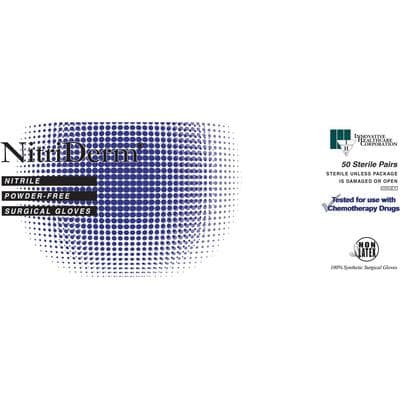 NitriDerm Nitrile Sterile Surgical Gloves, Powder Free, Latex Free, Textured, Size 8.5, 50 Pairs/Box, 135285 thumbnail 6