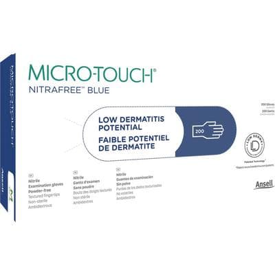 Micro-Touch® NitraFree™ Nitrile Exam Gloves, Powder-Free, Non-Sterile, Large, Berry Blue, 200/Box, 313028090 thumbnail 11
