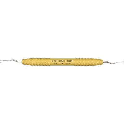 PDT Amazing Gracey 15-16 Extended Reach Mini Rigid Curette, Double-Ended, Yellow Resin Handle, R008R thumbnail 8