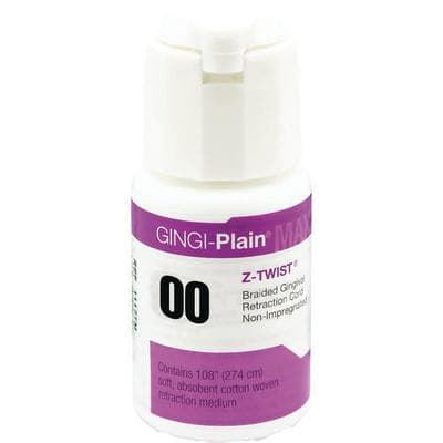 Gingi-Plain Max Z-Twist Weave Retraction Cord, Non-Impregnated, #00 Very Thin, 100% Cotton, 108" per Bottle, 11170M thumbnail 16