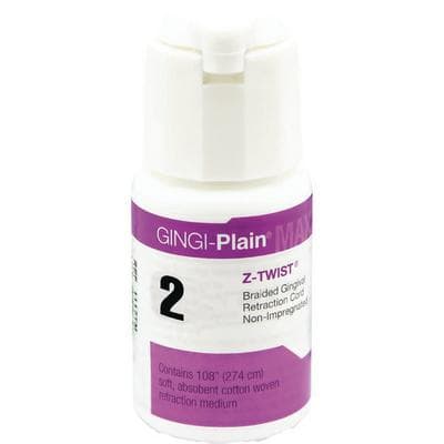 Gingi-Plain Max Z-Twist Weave Retraction Cord, Non-Impregnated, #2 Medium, 100% Cotton, 108" per Bottle, 11172M thumbnail 14