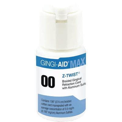 Gingi-Aid Max Z-Twist Weave Retraction Cord with Aluminum Sulfate, #00 Very Thin, 108" per Bottle, 12170M thumbnail 12