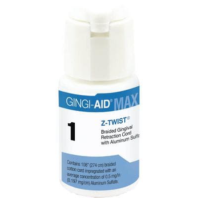 Gingi-Aid Max Z-Twist Weave Retraction Cord with Aluminum Sulfate, #1 Thin, 108" per Bottle, 12171M thumbnail 13