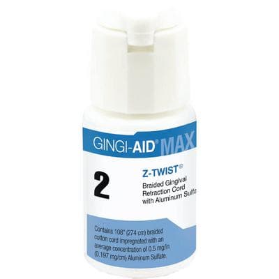 Gingi-Aid Max Z-Twist Weave Retraction Cord with Aluminum Sulfate, #2 Medium, 100% Cotton, 108" per Bottle, 12172M thumbnail 13