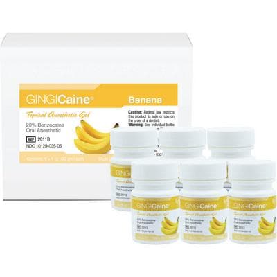 Gingi-Pak GINGICaine Topical Anesthetic Gel, 20% Benzocaine, Banana Flavor, 1 oz Jar, 20113 thumbnail 4