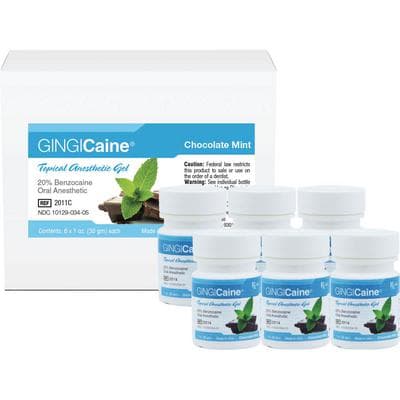 Gingicaine Topical Anesthetic Gel, 20% Benzocaine, Chocolate Mint, 1 oz Jar, 20114 thumbnail 8