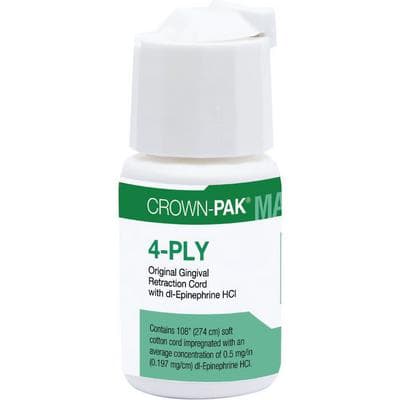 Gingi-Pak MAX Original Crown-Pak Retraction Cord, 4-Ply, with Epinephrine, 108" per Bottle, 10130M thumbnail 12