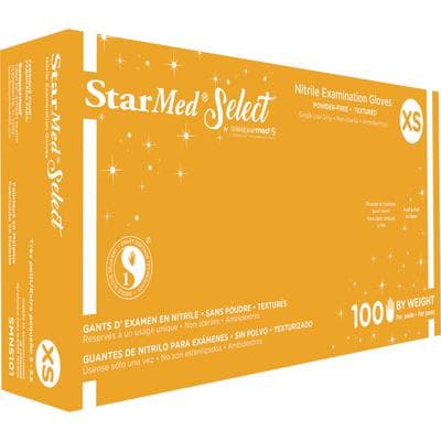 StarMed Select Nitrile Exam Gloves, Powder Free, Latex Free, Violet Blue, Extra Small, 100/Box thumbnail 4