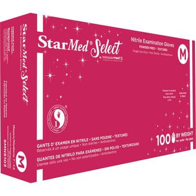 StarMed Select Nitrile Exam Gloves, Powder Free, Latex Free, Violet Blue, Medium, 100/Box, SMNS103 thumbnail 8