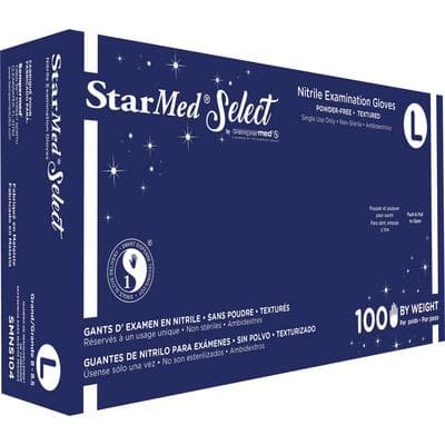 StarMed Select Nitrile Exam Gloves, Powder Free, Latex Free, Violet Blue, Large, 100/Box, SMNS104 thumbnail 7