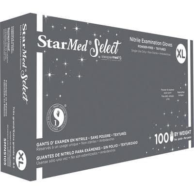 StarMed Select Nitrile Exam Gloves, Powder-Free, Latex-Free, Textured, Violet Blue, Extra Large, 100/Box, SMNS105 thumbnail 5