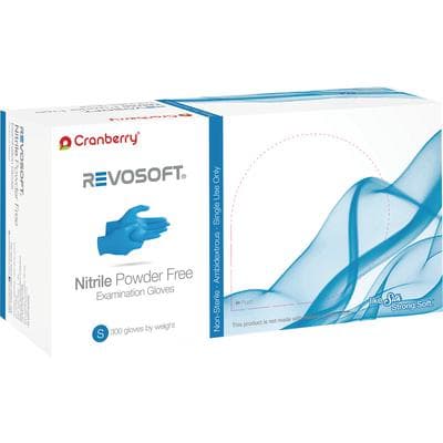 Cranberry RevoSoft Nitrile Exam Gloves, Powder Free, Latex Free, Blue, Small, 300/Box, CR3276 thumbnail 16