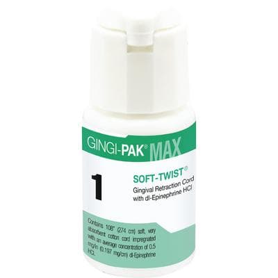 Gingi-Pak MAX Soft-Twist #1 Thin Epinephrine Retraction Cord, 100% Cotton, 108" Bottle, 10105M thumbnail 12