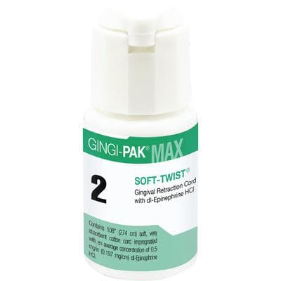 Gingi-Pak MAX Soft-Twist #2 Medium Epinephrine Retraction Cord, 100% Cotton, 108" Bottle, 10110M thumbnail 12
