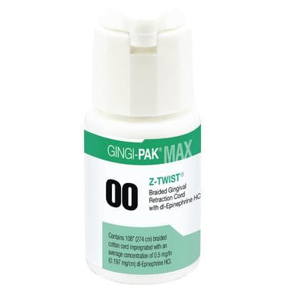 Gingi-Pak Max Z-Twist Weave Retraction Cord with DL-Epinephrine HCl, #00 Very Thin, 100% Cotton, 108" Bottle, 10170M thumbnail 14