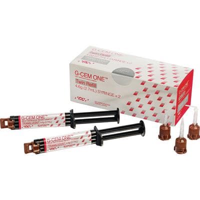 G-CEM ONE Universal Self-Adhesive Resin Cement, Translucent, Twin Refill, 4.6 g Syringes, 2/Pk, 013674 thumbnail 16