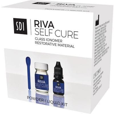SDI Riva Self Cure Glass Ionomer Restorative Powder/Liquid Kit, Shade A1, Regular Set, 15g Powder + 6.9mL Liquid, 8610501 thumbnail 9