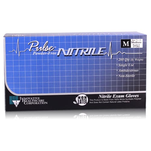 Pulse Nitrile Powder-Free Exam Gloves, Chemo Rated, Medium, Dark Lavender Blue, 200/Bx, 177202 thumbnail 4