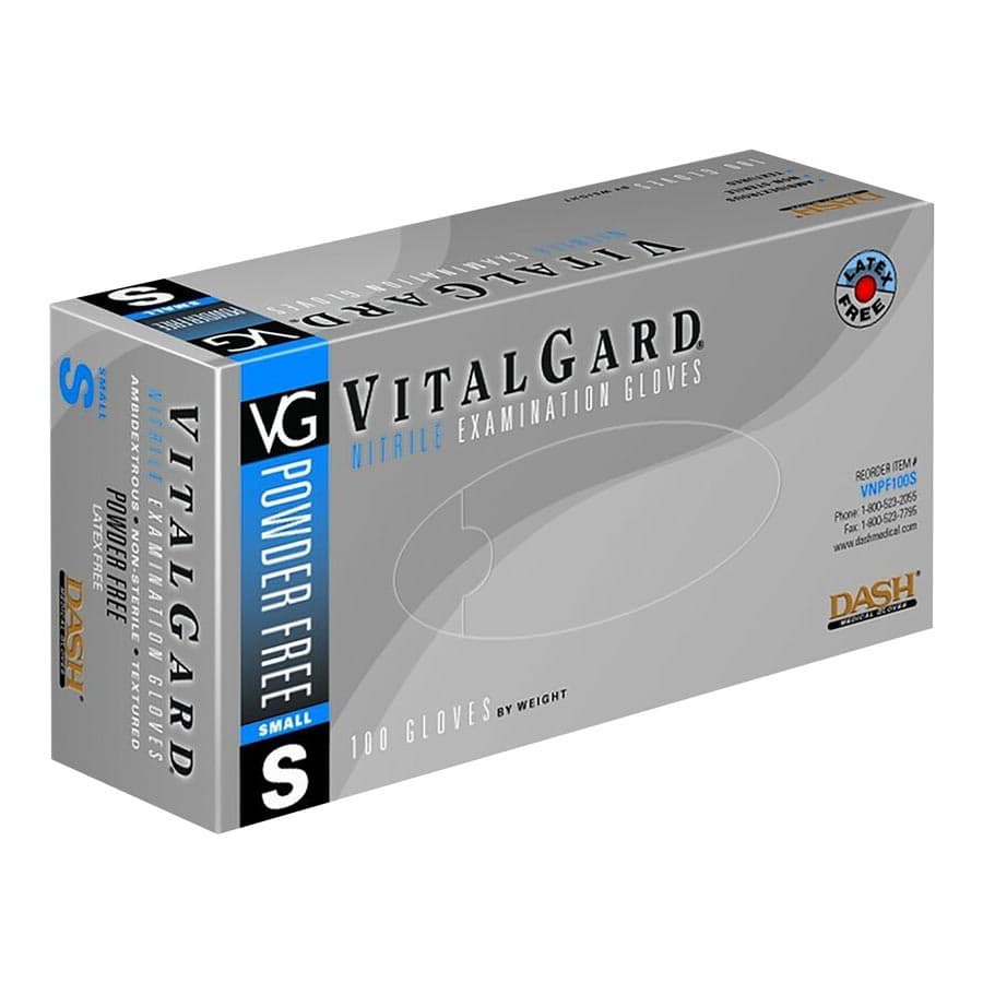 VitalGard Nitrile Exam Gloves, Powder Free, Latex Free, Non-Sterile, Blue, Medium, 100/Box, VNPF100M thumbnail 13