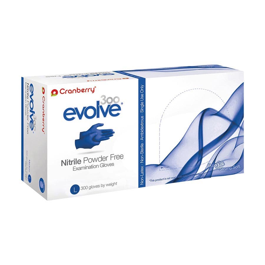 Cranberry Evolve 300 Nitrile Examination Gloves, Powder-Free, Non-Sterile, Large, Royal Blue, 300/Box, CR3308 thumbnail 16