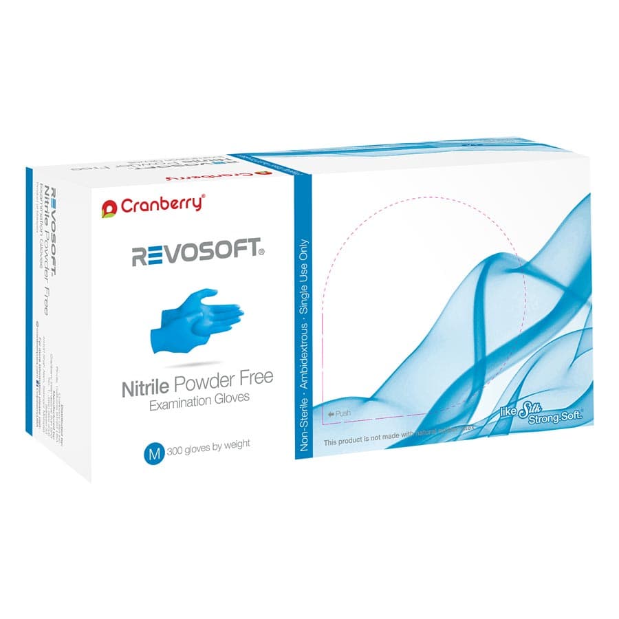 Cranberry RevoSoft Nitrile Exam Gloves, Powder Free, Latex Free, Non-Sterile, Blue, Medium, 300/Box, CR3277 thumbnail 14