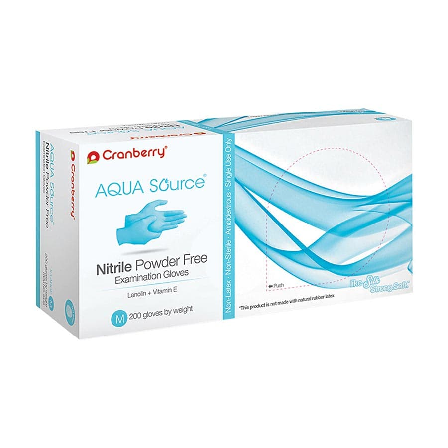 Cranberry Aqua Source Nitrile Exam Gloves, Powder Free, Non-Sterile, Large, Aqua, 200/Box, CR3448 thumbnail 11