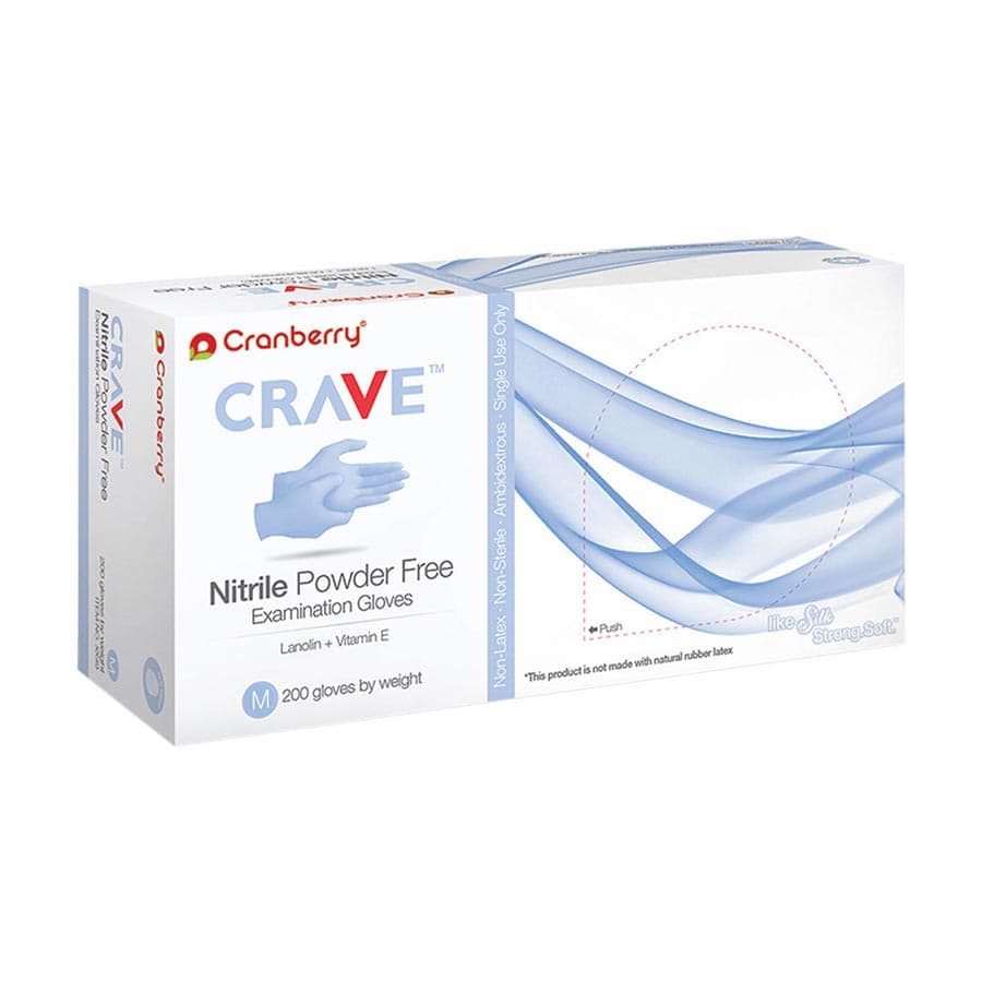 Crave Nitrile Powder-Free Exam Gloves, Medium, Ice Blue, 200/Box, CR3557 thumbnail 16