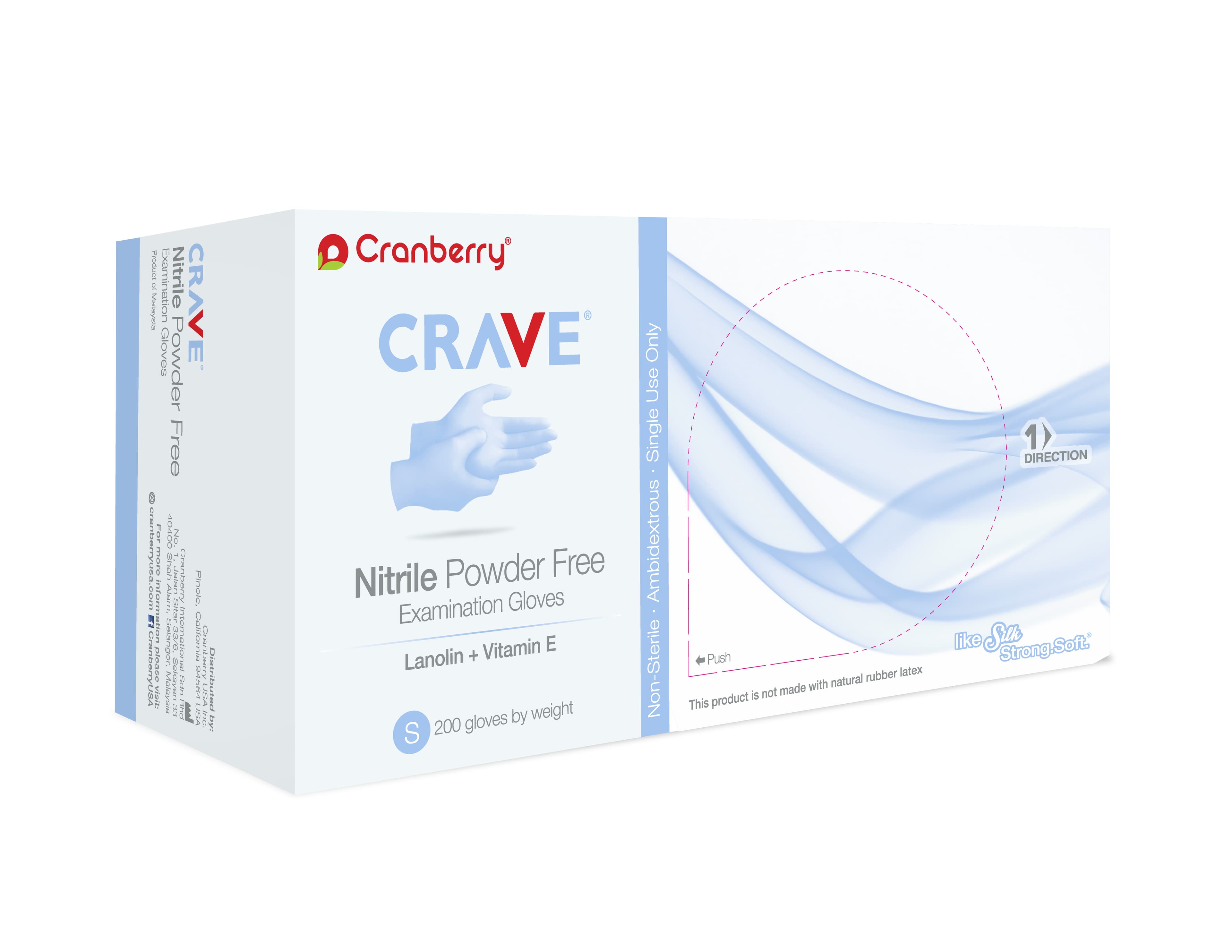 Crave Nitrile Examination Gloves, Powder-Free, Small, Ice Blue, 200/Box, CR3556 thumbnail 16