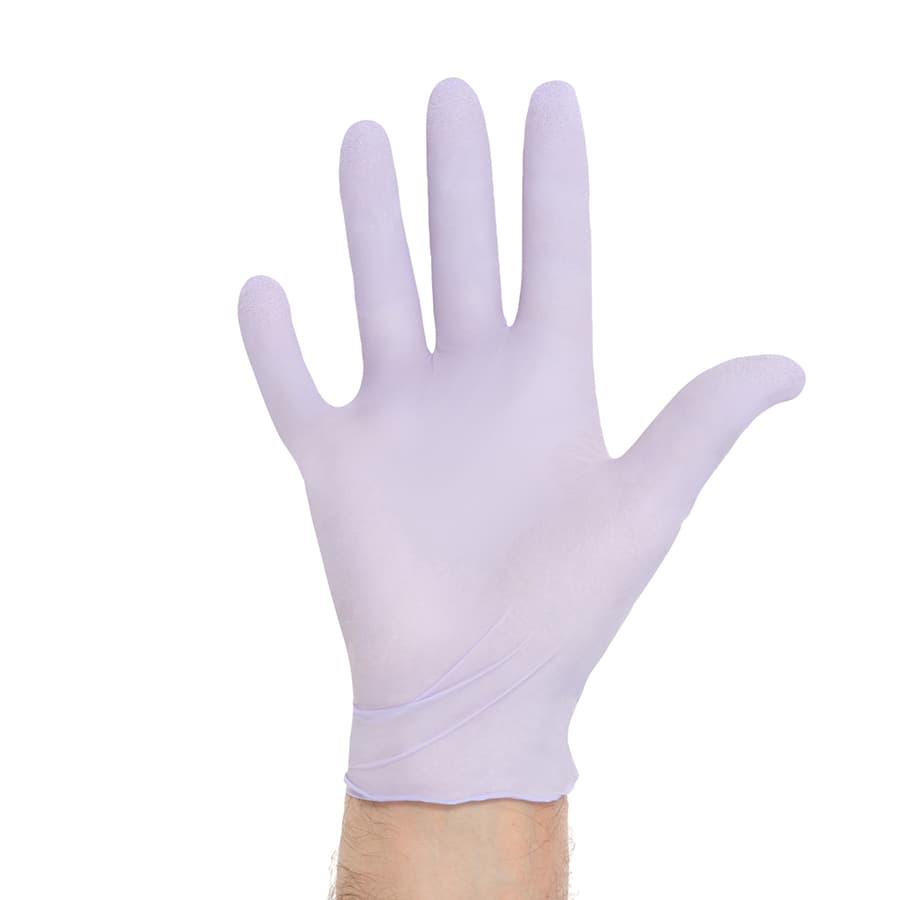 Halyard KC100 Lavender Nitrile Exam Gloves, Powder-Free, Latex-Free, Medium, 250/Box, 52818 thumbnail 8