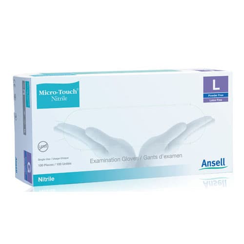 Micro-Touch Nitrile Exam Gloves, Powder-Free, Medium, Blue, 200/Box, 6034302 thumbnail 14