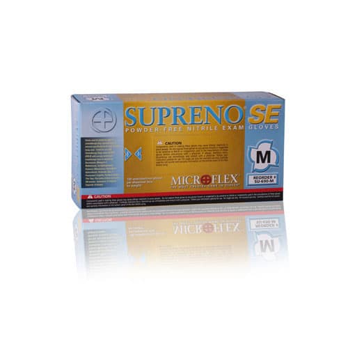 Microflex Supreno SE Nitrile Exam Gloves, Powder-Free, Non-Sterile, Textured, Blue, Small, 100/Box, SU-690-S thumbnail 4