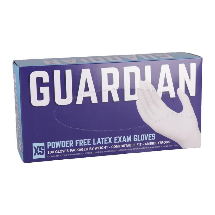Dental City Guardian Powder Free Latex Exam Gloves, X-Small, 100/Box - Dental City - Guardian Powder Free Latex Exam Gloves - Image 1
