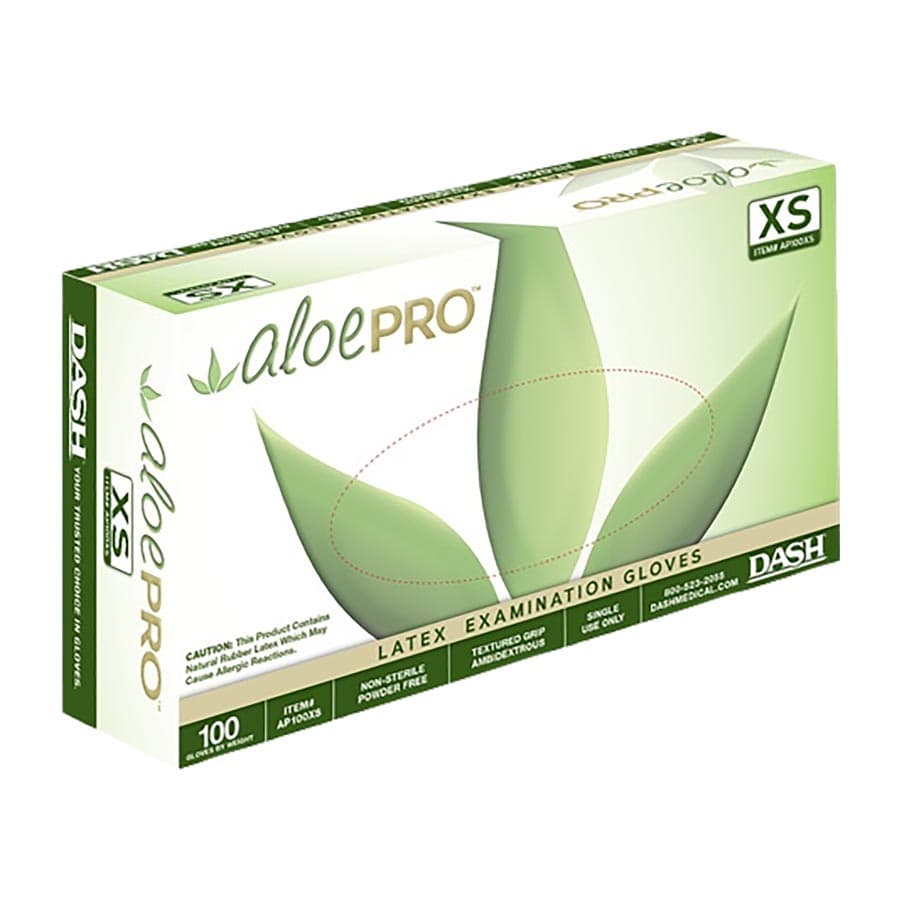 AloePRO Latex Examination Gloves, Powder Free, Textured, Aloe Coated, Large, Natural, 100/Box, AP100L thumbnail 7