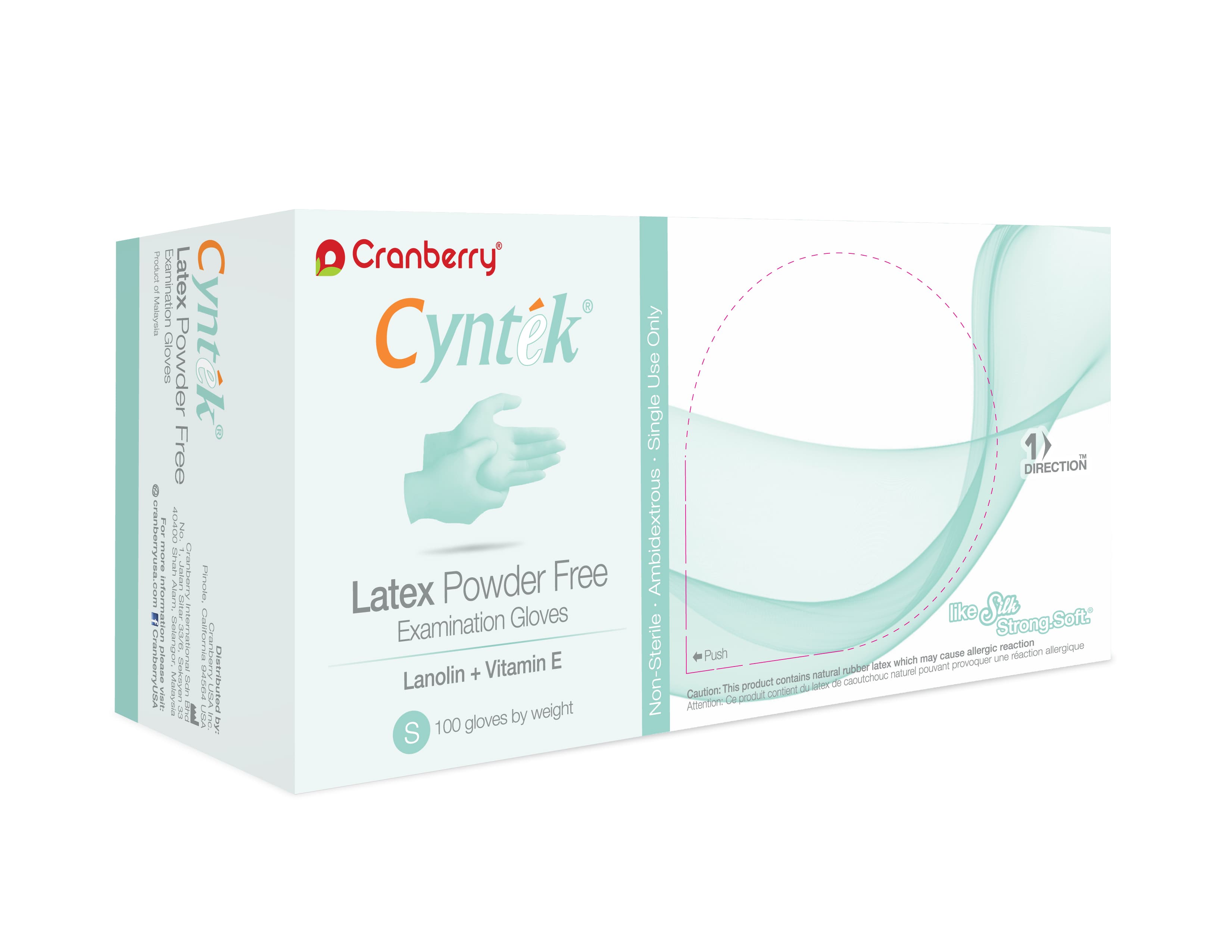Cranberry Cyntek Powder-Free Latex Exam Gloves, Small, Wintergreen, 100/Box, CR7836 thumbnail 12