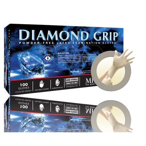 Microflex Diamond Grip MF-300 Powder-Free Latex Exam Gloves, Extra Large, Natural, 100/Box, MF-300-XL thumbnail 11
