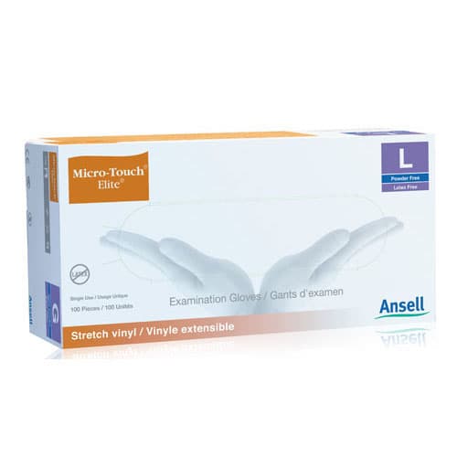 Micro-Touch Elite Vinyl Examination Gloves, Powder-Free, Non-Sterile, X-Large, Cream, 100/Box, 3094 thumbnail 12