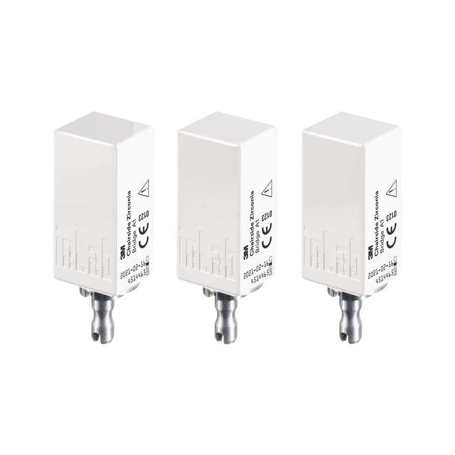 Solventum (3M) Chairside Zirconia Bridge Block, 39 mm, Shade A1, Refill, 3/Pk, 69949 thumbnail 11