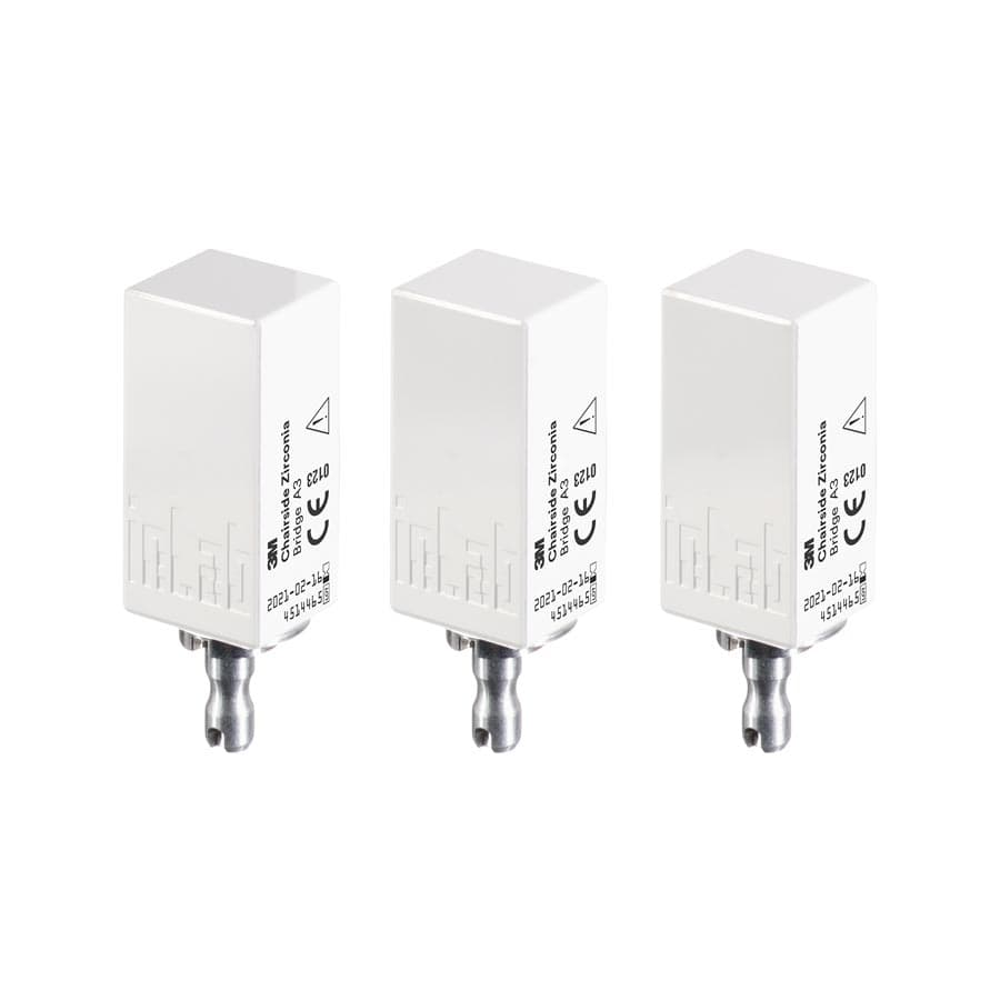 Solventum (3M) Chairside Zirconia Bridge Block for CEREC, Shade A3, 39 mm, 3/Pk, 69951 thumbnail 12