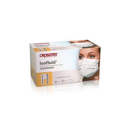 Isofluid™ Earloop Face Mask, ASTM Level 1, Blue, Latex-Free, 50/Box, GCIBL thumbnail 13